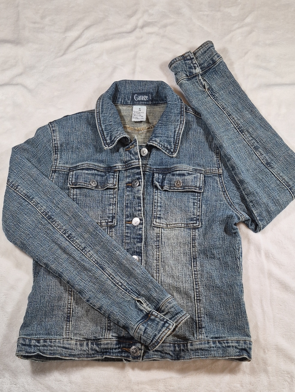 Garage Blue Faded Denim Jacket for Kids